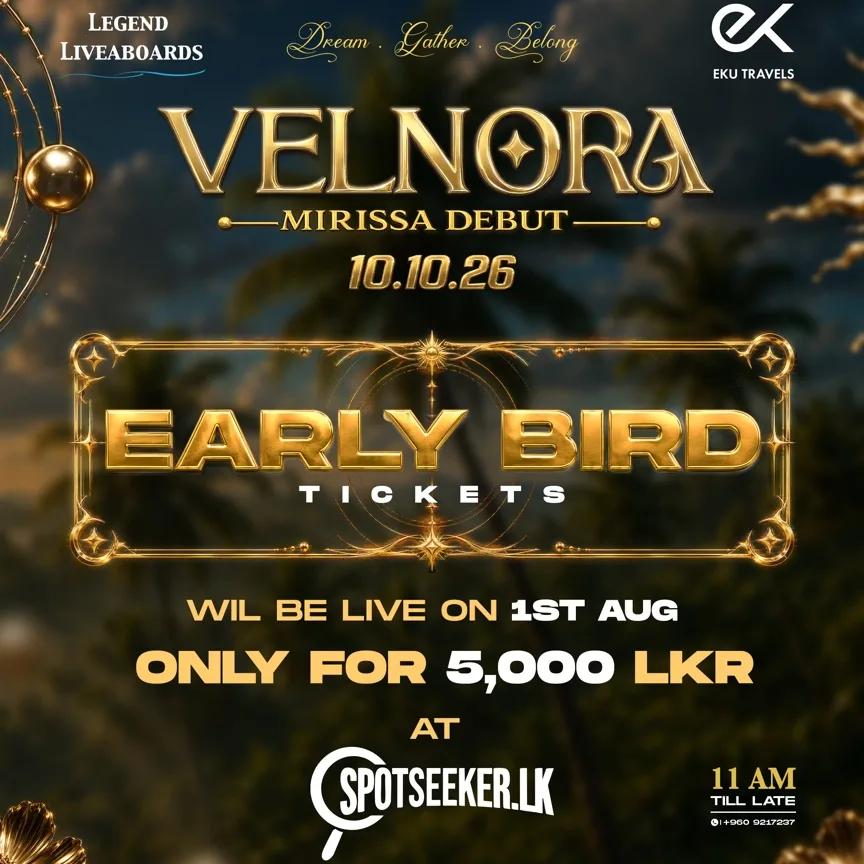 Velnora Mirissa festival poster — Ibiza Mirissa